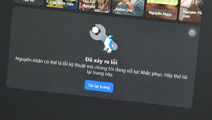 Facebook hoạt động chập chờn