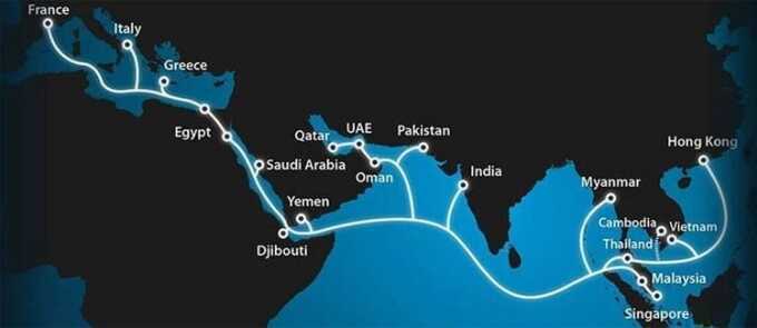 Cáp quang biển AAE1 gặp sự cố