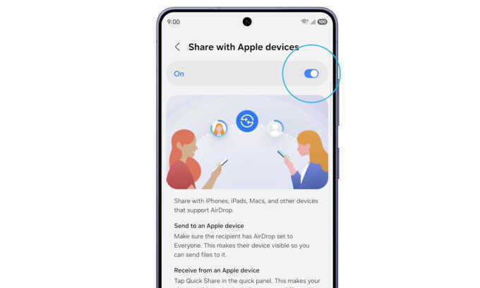 Samsung xác nhận Galaxy S26 hỗ trợ AirDrop