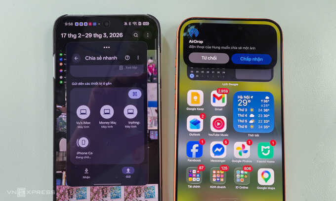 Điện thoại Oppo bắt đầu dùng được AirDrop với iPhone
