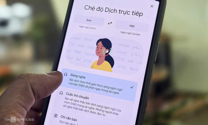 Tính năng phiên dịch trực tiếp của Google hỗ trợ tiếng Việt