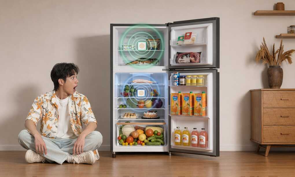 Toshiba lần đầu đưa hai bộ lọc độc lập vào dòng tủ lạnh ngăn đá trên