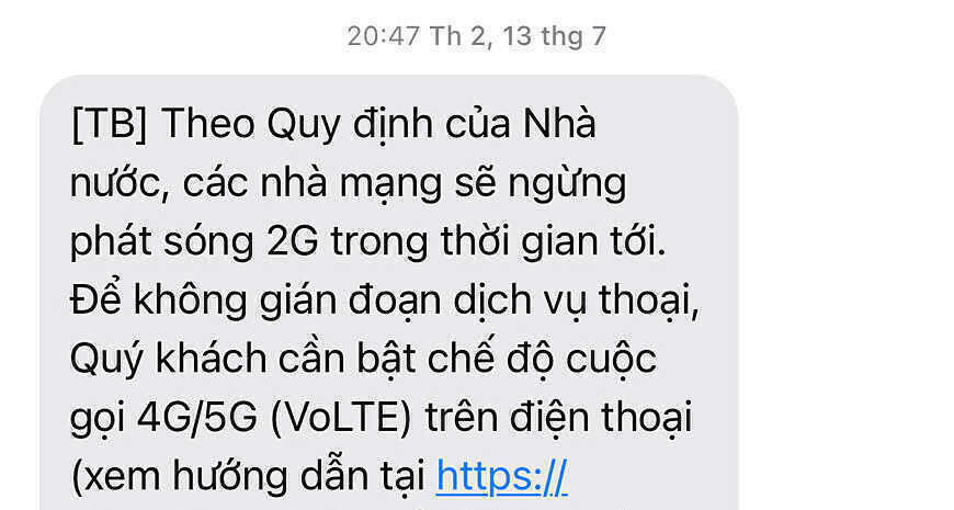 Nhà mạng sắp tắt hoàn toàn 2G tại Việt Nam
